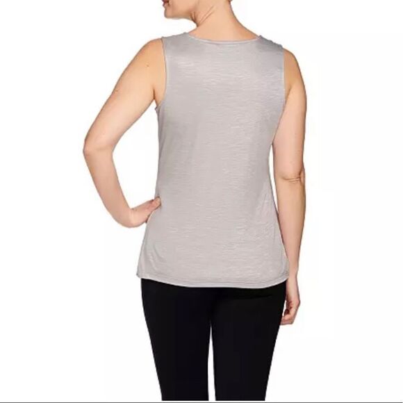 H by Halston Wrap Front Sleeveless Top - Picture 3 of 4